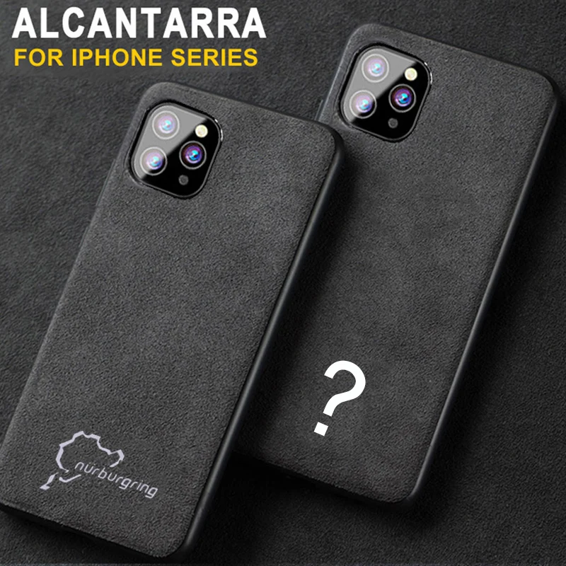 

Luxury Car Brand Phone Case for iPhone 11 Pro Max Xs XR 6s 7 7plus 8 8plus 11Pro Sport Logo GTR Suede Luxury leather Cover coque