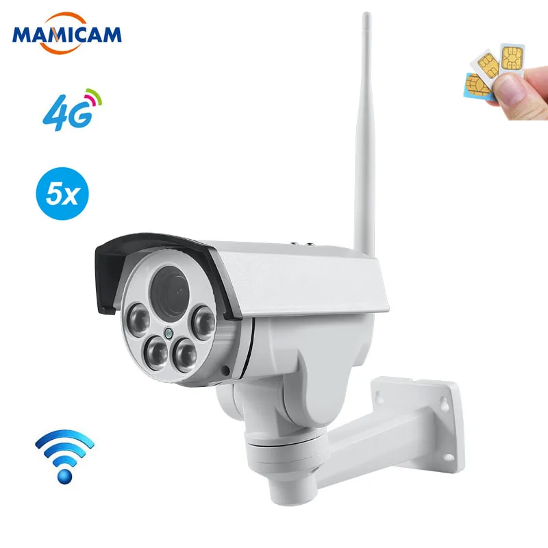 Беспроводная IP камера видеонаблюдения HD 1080P 3G 4G с SIM картой и автофокусом|Камеры