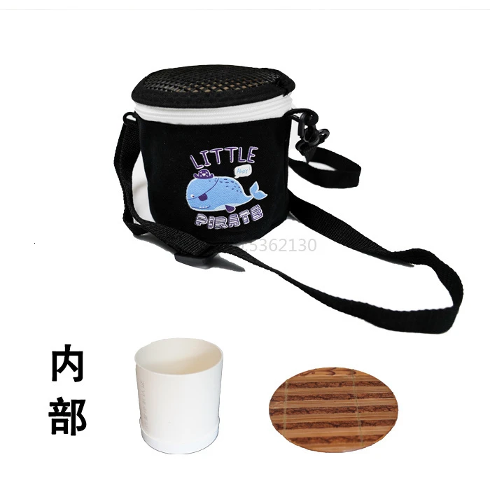 Hamster takeaway bag mini shoulder bag hanging bag honey bag fungin silk bear takeaway supplies cooling bag anti-squeezing cool - Цвет: Красный