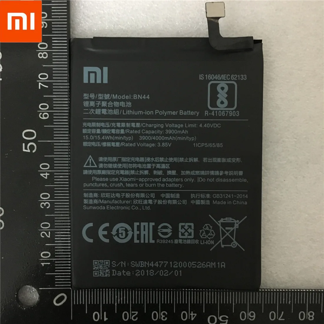Оригинальная сменная батарея для Xiaomi mi Red mi 5 plus 5,9" Redrice 5 Plus BN44, настоящая батарея для телефона 4000 мАч+ Инструменты+ наклейки