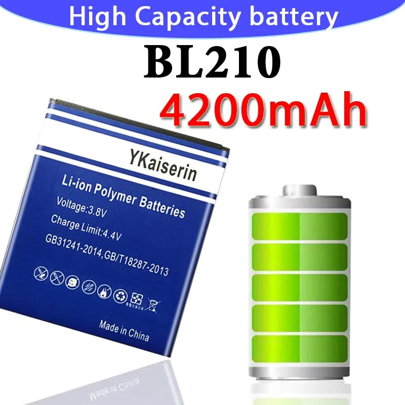 Аккумулятор 4200 мАч BL 210 BL210 для Lenovo A536 A606 S820 S820E A750E A770E A656 A766 A658T S650 Сменный