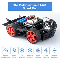 SunFounder – Kit de Robot pour Raspberry Pi 4B et 3 modèles B + 3B, pour voiture électronique 