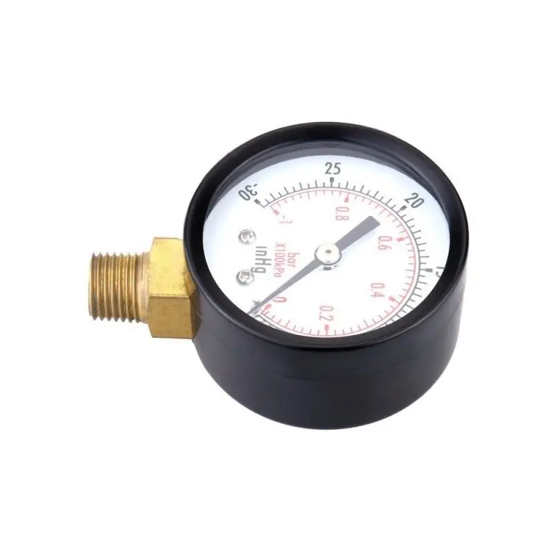 1/2/5PCS 0~-30inHg 0~-1bar 2"Dial Air Mini Vacuum Pressure Gauge Meter Manometer 