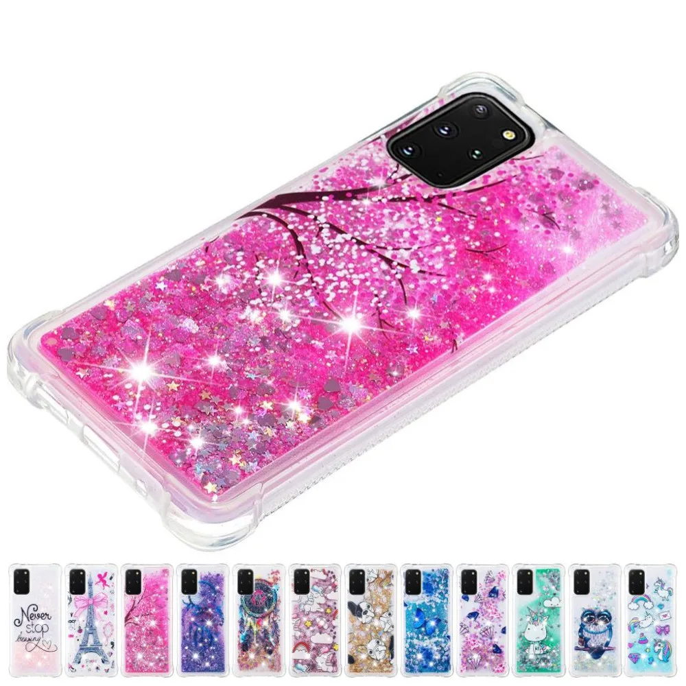 Cute Glitter Lady Quicksand Phone Case For Samsung Galaxy A01 A21 A51 A71 J3pro J5pro Sparkles Anti Fall Liquid Back Cover D03e Phone Case Covers Aliexpress