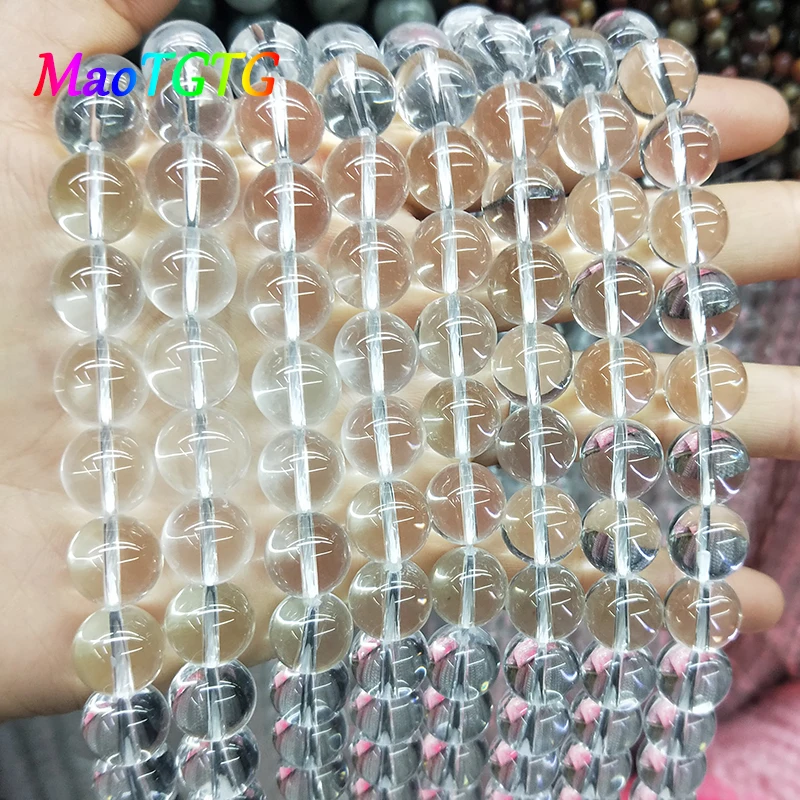 

Natural White Crystal Beads For Jewelry Making DIY Bracelet Necklace 6/8/10/12mm Natural Round Crystal Loose Beads Wholesale