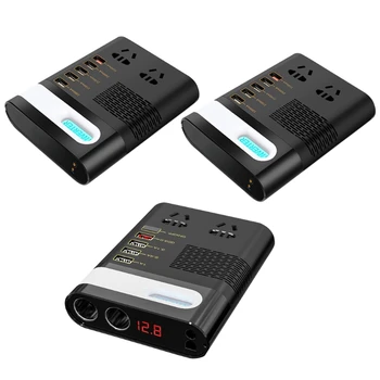 

200W Car Power Inverter DC 12V/24V to AC 220V Voltage Converter Short Circuit Automatic Protection QC 3.0 USB Charger