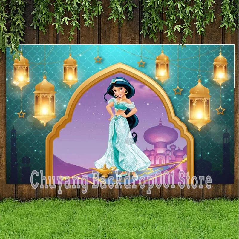 Aladdin Замок принцессы жасмин фон для девочек День Рождения фотография детский душ