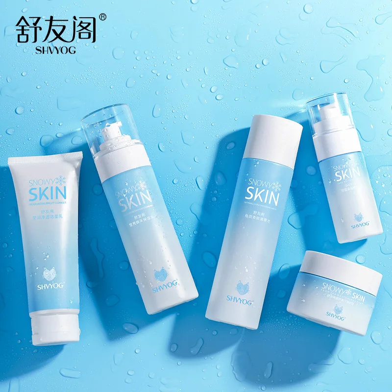 

SHVYOG Whitening Nicotinamide Skin Care Set Facial Cleanser Toner Cream Lotion Serum Brighten Lighten Freckles Anti-Aging Face