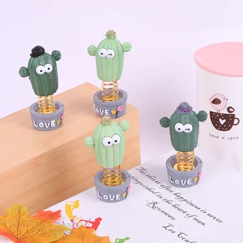 

Car Decoration Cactus Model Spring Bounce Resin Cartoon Toy Play Adornment Doll Auto Interior Dashboard Ornament Accessory Gifts