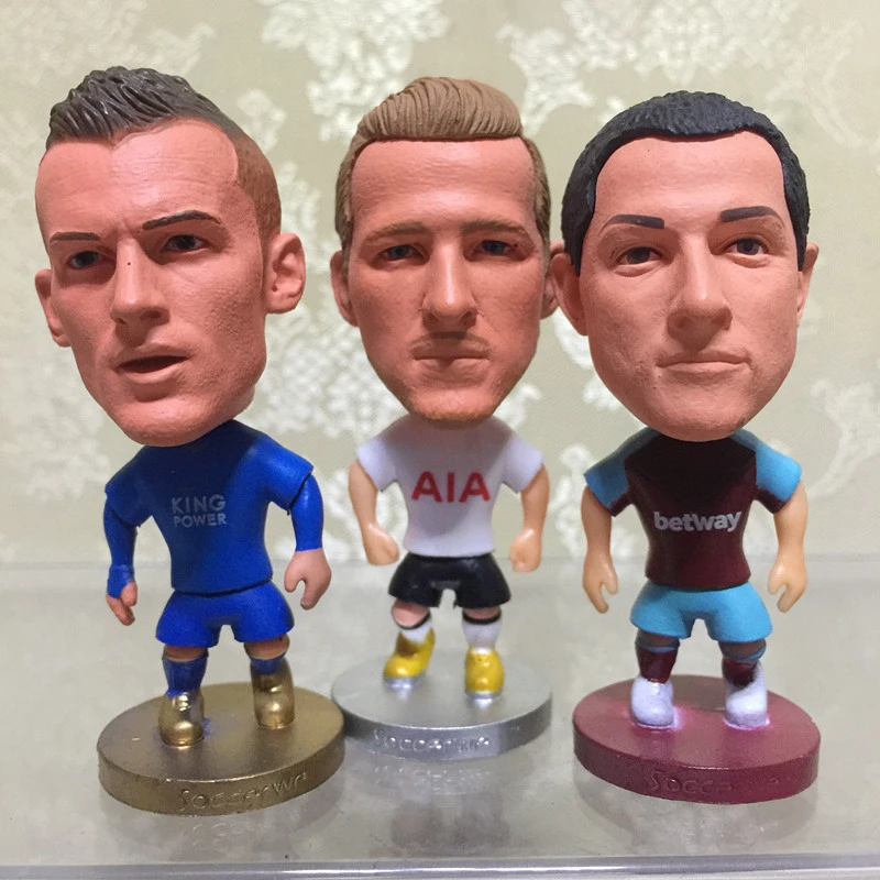 

Soccerwe 2.55" Soccer Cartoon Star Dolls Kane Vardy Chicharito Pochettino Modric Figurines Toy Christmas Gift