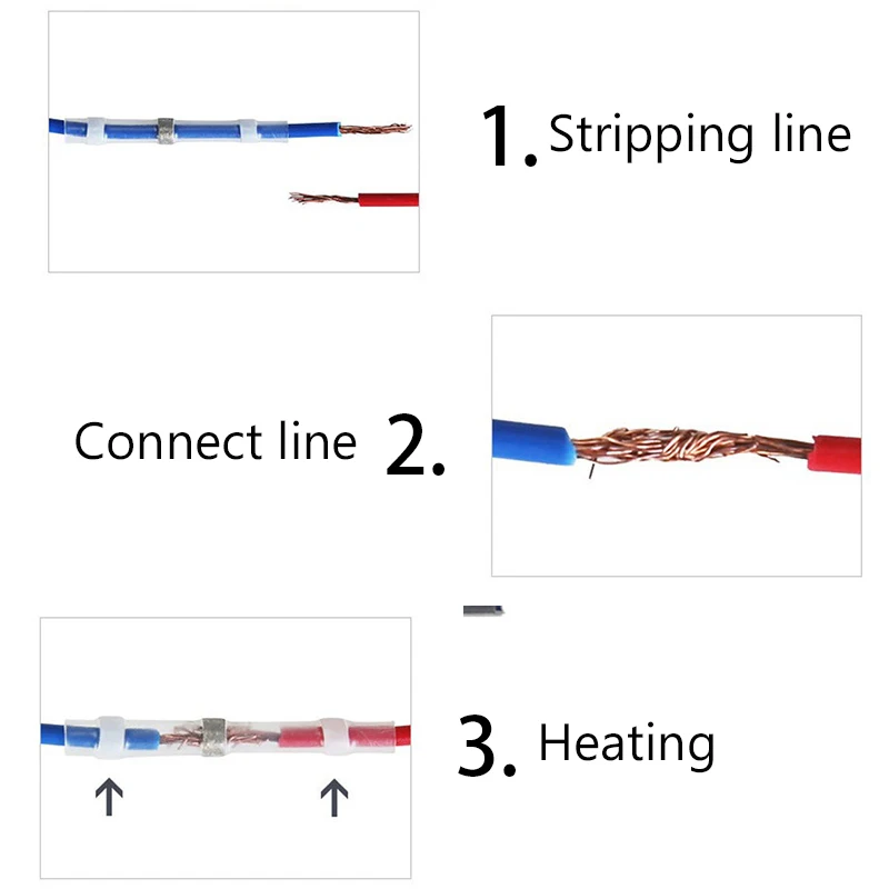 100/50 шт в наборе, Водонепроницаемый уплотнение термоусадочный припой проволока разъем усадки припоя рукав шины для мотоцикла автомобиля кабель подключения