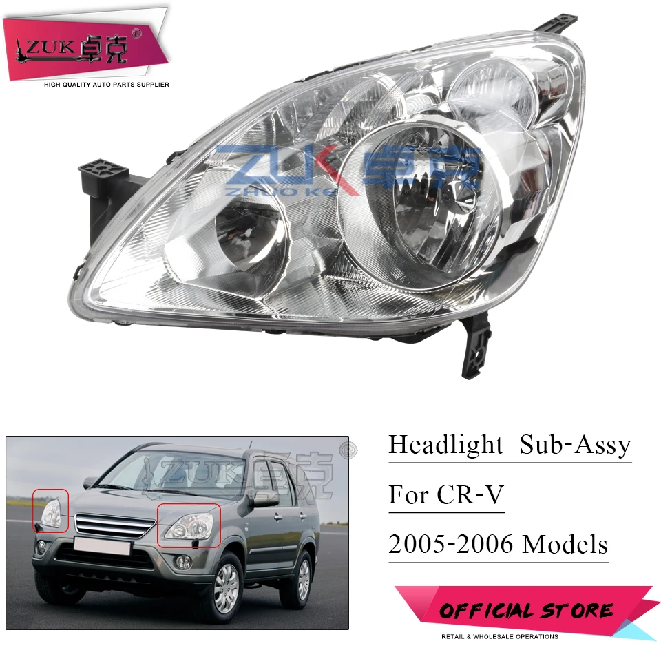 ZUK бампер передний головной светильник для Хонда сrv CR-V 2002 2003 2004 2005 2006 RD5 RD7