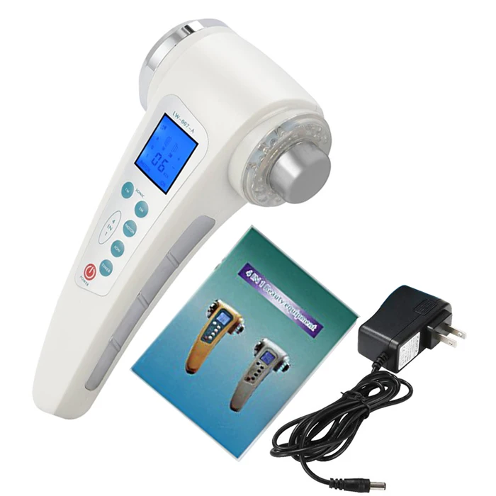 7 LED Photon Ultrasound Galvanic Ion Skin Pores Cleaning Massager Skin Lift Rejuvenation Anti-wrinkle Facial Care Beauty Devices - Цвет: No Gift Box