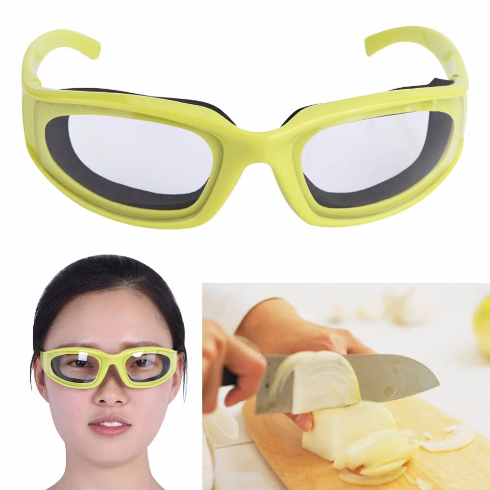 Dropship New Kitchen Accessories Onion Goggles Barbecue Safety Tearless Glasses Eyes Protector Face Shields Cooking Tools