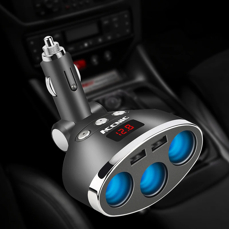 3 в 1 двойной USB разъем для автомобильного прикуривателя Разветвитель штепсельная