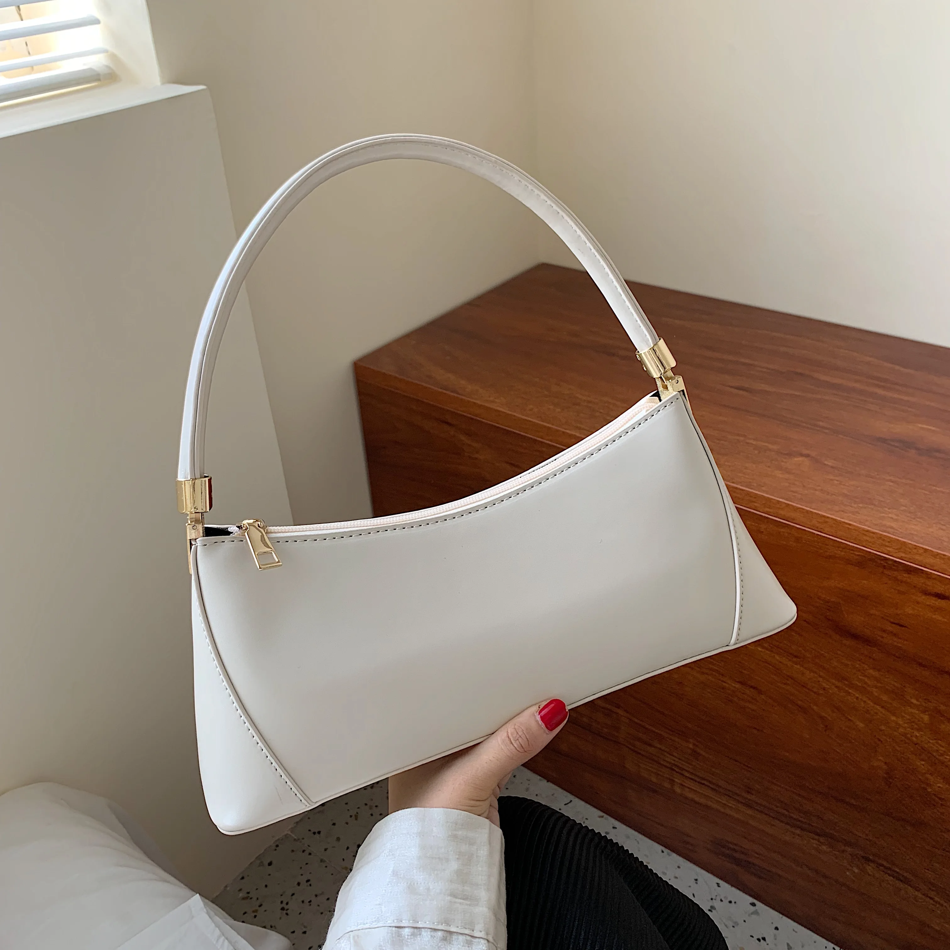  Solid Color PU Leather Handbags For Women 2019 Shoulder Bag Female Small Elegant Totes Lady Handbag - 4000051077976