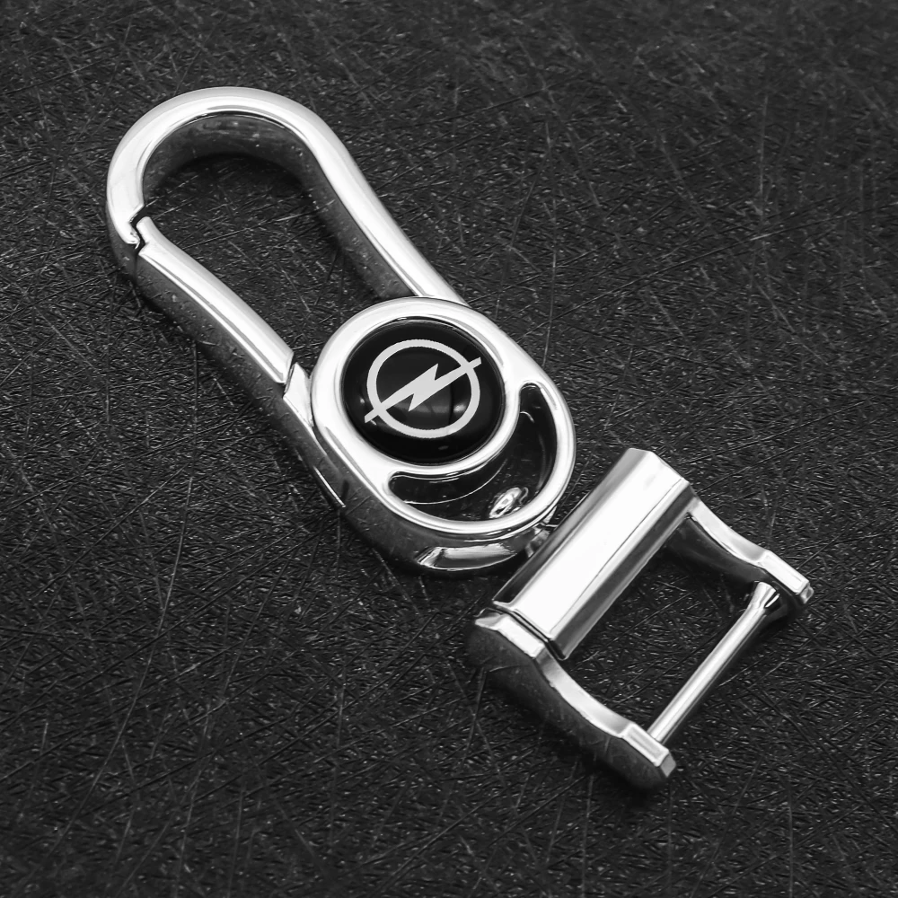 

Car keychain 360Â°rotating design High quality metal keychain anti-lost design OPEL- logo suitable for Corsa e Ampera Astra