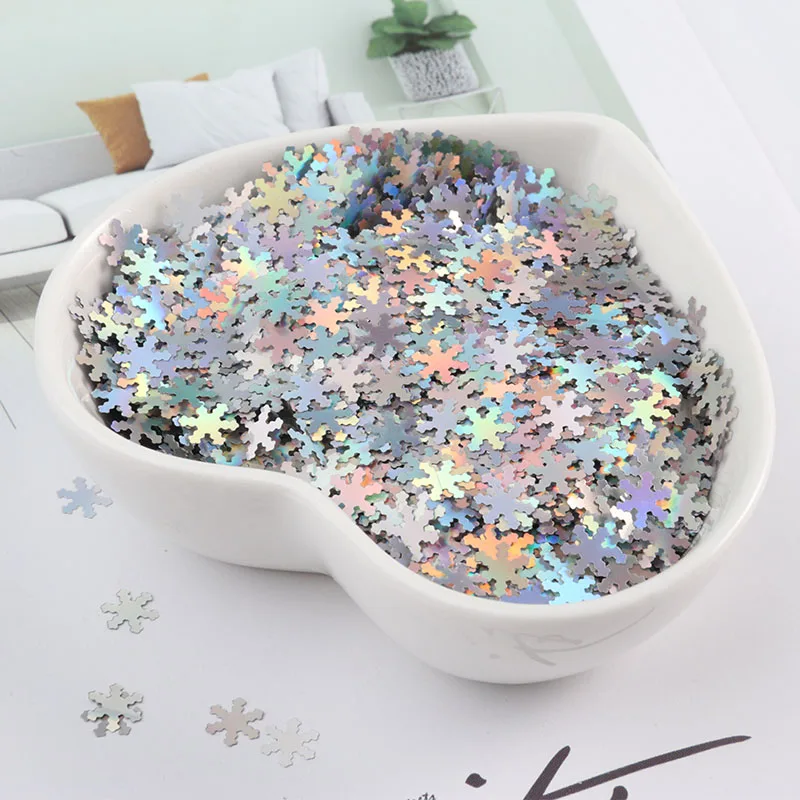 

Ultrathin 6mm Snowflake Sequins Matte PET DIY Nail Flower Sequin Paillettes for Nails Art Manicure/Wedding Confetti 10g