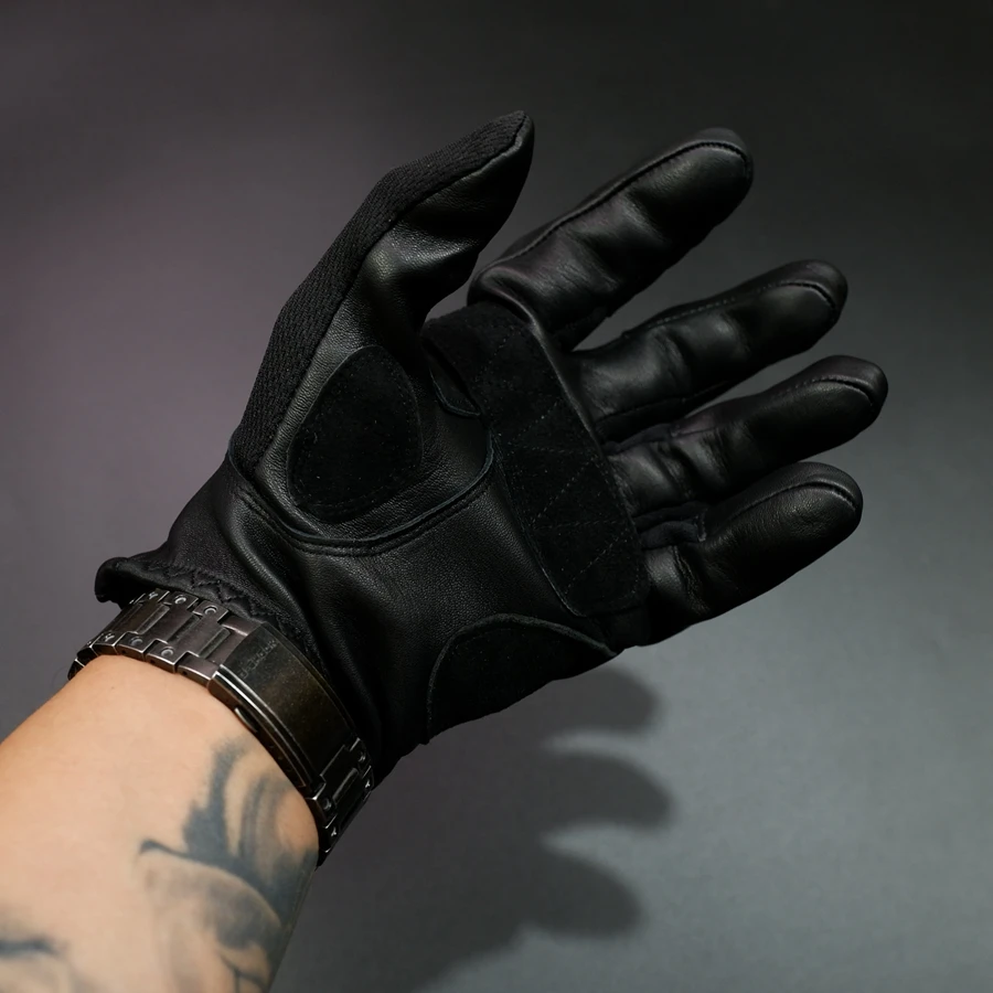 Stripe  vintage leather Glove 10a