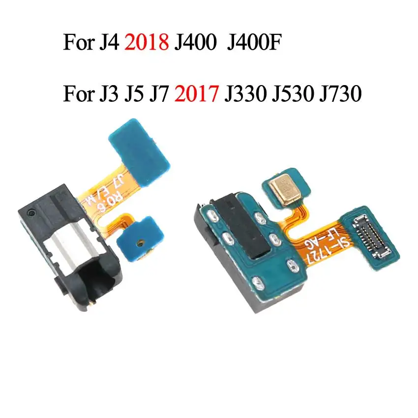 J330 J530 J730 J400 YuXi 2 шт. для Samsung Galaxy J3, J5, J7 года J330 J530 J730 J4 J400 J400F разъем для наушников Разъем для наушников+ шлейф микрофона - Цвет: J330 J530 J730 J400