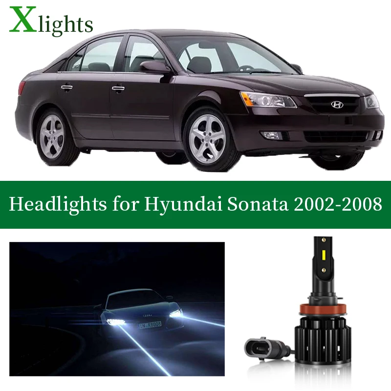 

Xlights For Hyundai Sonata 2002 2003 2004 2005 2006 2007 2008 Led Headlight Bulb Low High Beam Lamp Headlamp Light Accessories