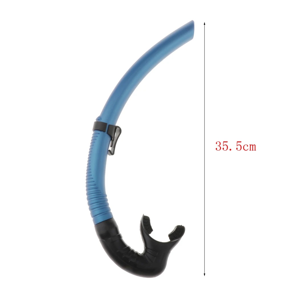 Diving Dry Snorkels Breath Tube with Adjustable Buckle Purge Valve Silicone Mouthpiece for Women Men