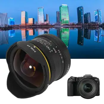 KamLan 어안 렌즈 APS-C MF 광각 렌즈, 후지 XF X 캐논 EFM EF-M EOS-M EOSM 소니 E 마운트 미러리스 카메라용, 8mm F3.0