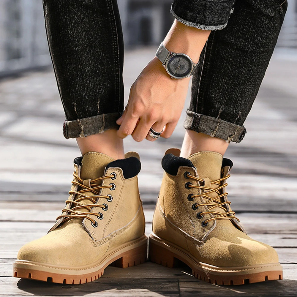 Обувь; мужские ботинки Martens; замшевая зимняя теплая обувь; мужские ботильоны в байкерском стиле; классические мужские оксфорды; зимняя обувь; мужские рабочие ботинки