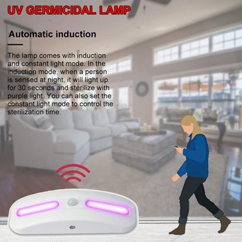 

Motion Activated UV Sterilizing Light USB Rechargeable For Toilet Cabinet Ultraviolet Light Home Eliminator Germicidal Uv