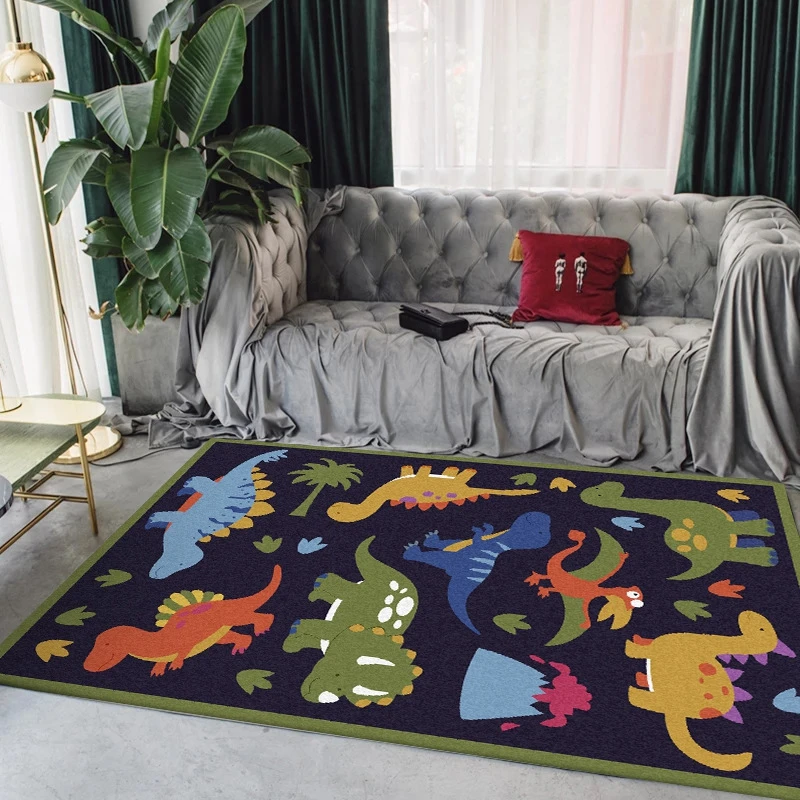 Игровые коврики с рисунком динозавра Детские наколенники для ползания коврики для детской спальни прикроватный диван Нескользящие коврики