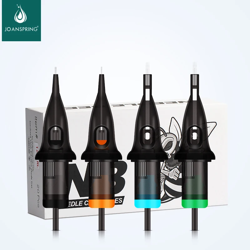 Cartucho para tatuar, agujas desechables de 20 piezas, RL, RS, M1, RM, Aguja esterilizada de tatuaje profesional, suministros de pluma