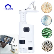 Универсальный 80-120X мобильный телефон микроскоп часы ремонт ювелирных изделий идентификация Регулируемый объектив зум телефон клип с светодиодный свет