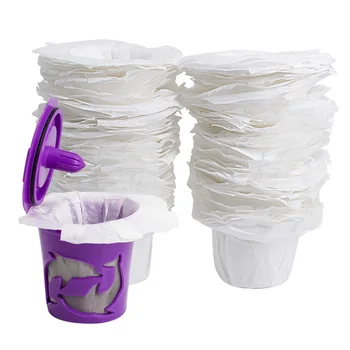 

White Coffee Filters Paper Cups Disposable K Cup For Keurig Supplies Separator