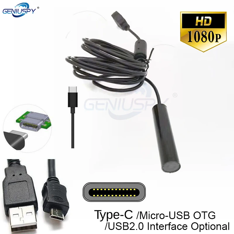 

New Design OV2710 Senor 13*50mm Mini Size 1080P 30Fps UVC USB Security Cctv Camera With Usb Port OTG Type-C For ATM machine
