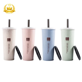

Creative Wheat Straw Drinking Cup Simple Coffee Cup with Straw