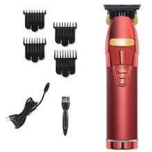 

Professional Men Grooming Hair Trimmer Powerful Hair Clipper Cordless Beard Trimmer Electric Zero Haircut Machine Red