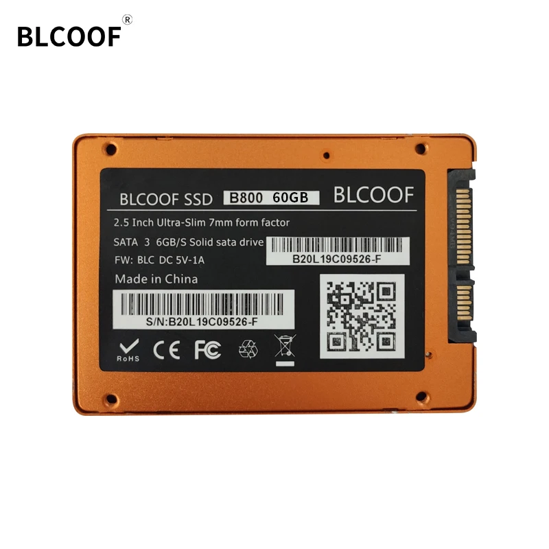 BLCOOF HDD 2,5 дюймов SATA2 SATA3 SSD 60 Гб TLC Внутренний твердотельный жесткий диск для компьютера, ноутбука, ПК/рабочего стола/сервера