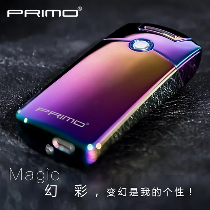 PRIMO одна дуга USB Зажигалка перезаряжаемая Электронная зажигалка светодиодный экран сигаретная плазма индукция пальсе Пульс гром зажигалки - Цвет: 1