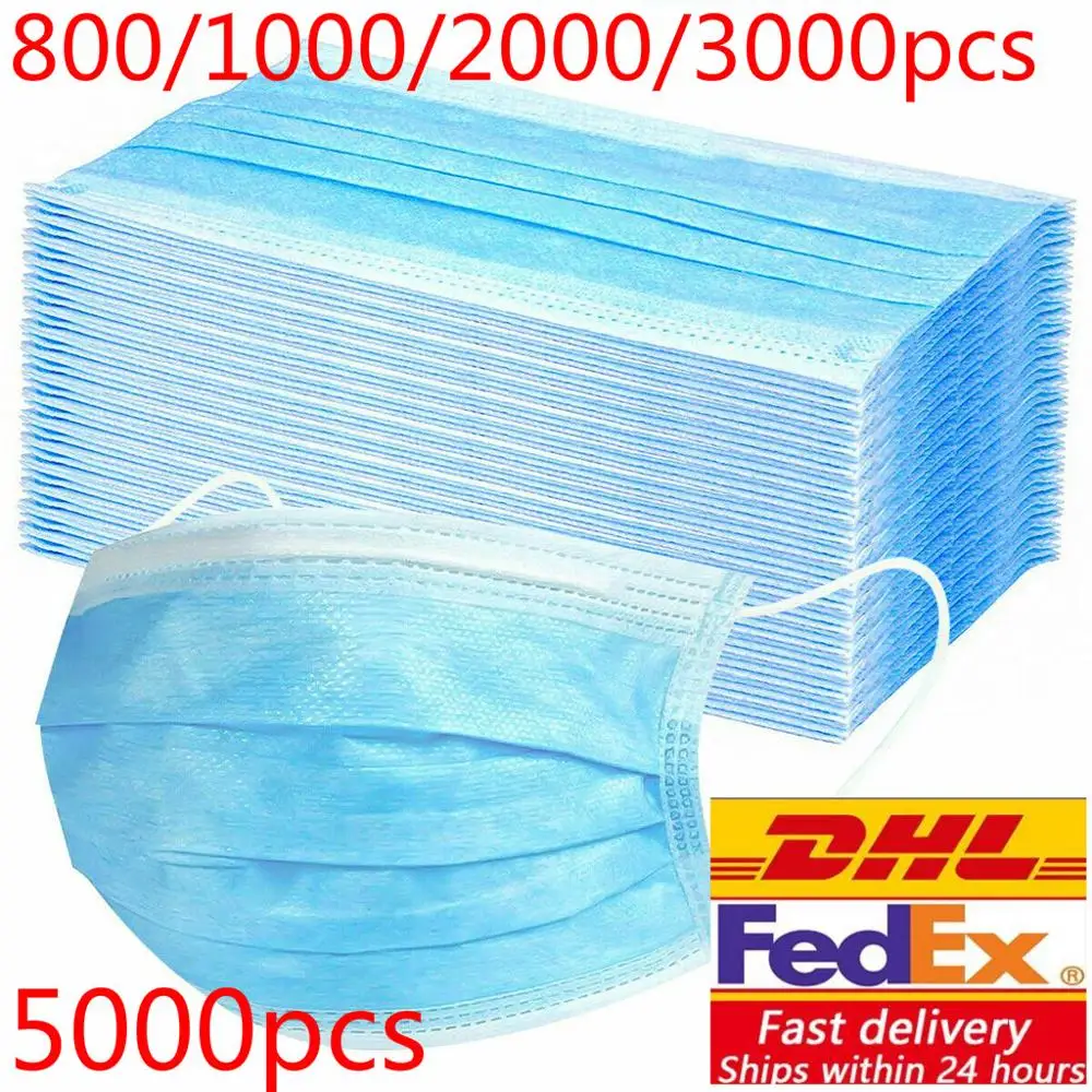 Бесплатная доставка dhl 500/1000/2000/5000 шт. одноразовые пылезащитные маски со ртом для
