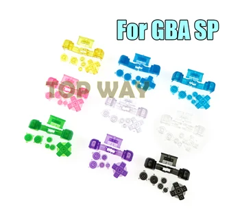

10sets 9Color clear Colorful Replacement keys Set For GameBoy Advance SP GBA SP transparent clear Buttons SET Full R L A B D-Pad