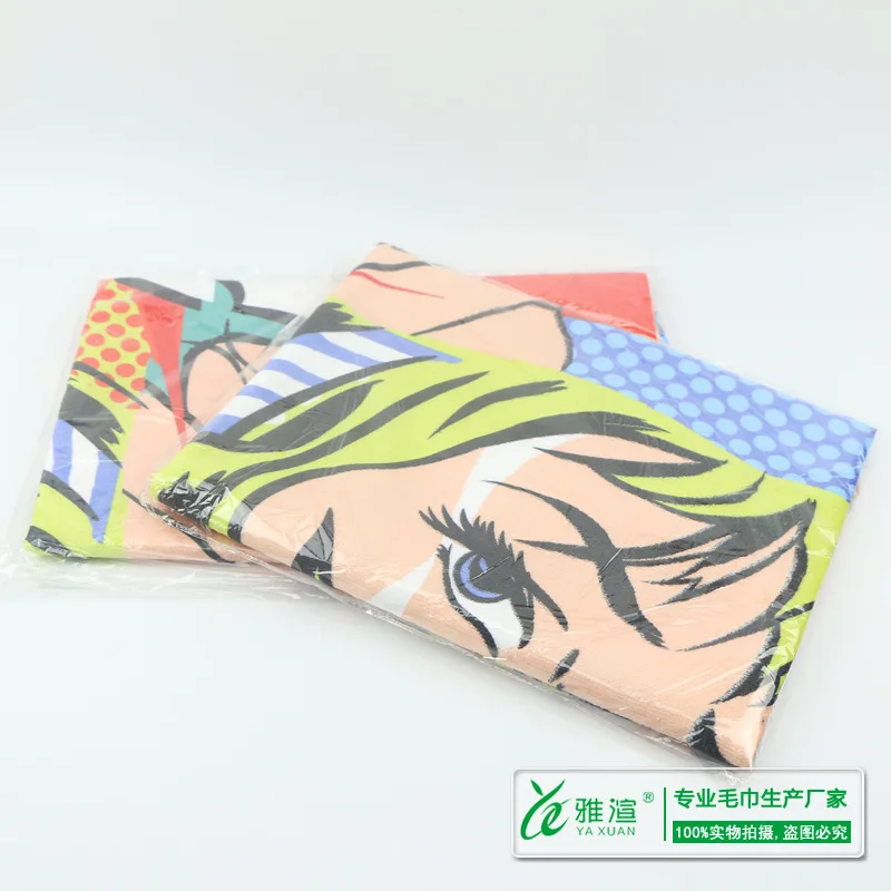 

Extra-large Thermal Transfer Digital Printing Bath Towel Quick-Dry Ultra-fine Fiber Printing Beach Towel