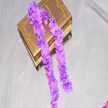 

Beautiful White Artificial Silk Wisteria Flowers Hanging Fake Hydrangea Romantic Wedding Garland Vine Ivy Ceiling Decoration