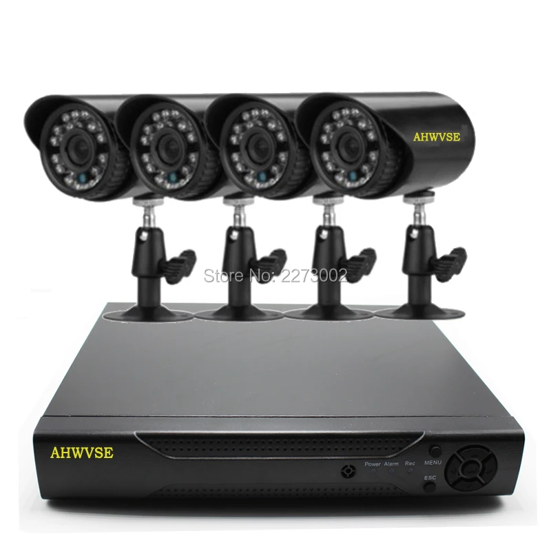 HD 4CH система скрытого наблюдения HDMI DVR 4 шт. 720P 1080P комплект камеры AHD наружная Всепогодная домашняя система безопасности комплект видеонаблюдения HD объектив