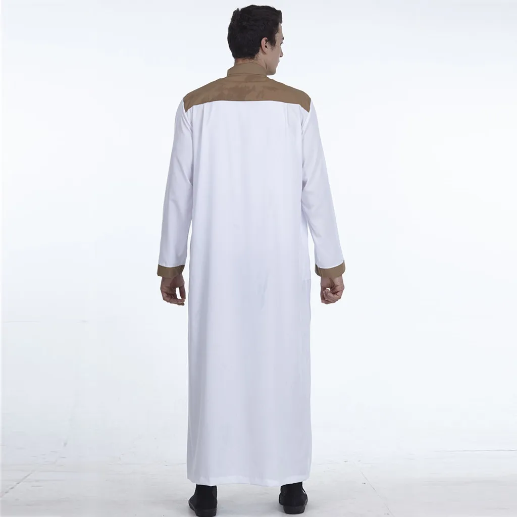 Халат jubah для мужчин мусульманская исламская одежда для мужчин Аравийский размера плюс абаи Дубай Кафтан d90914