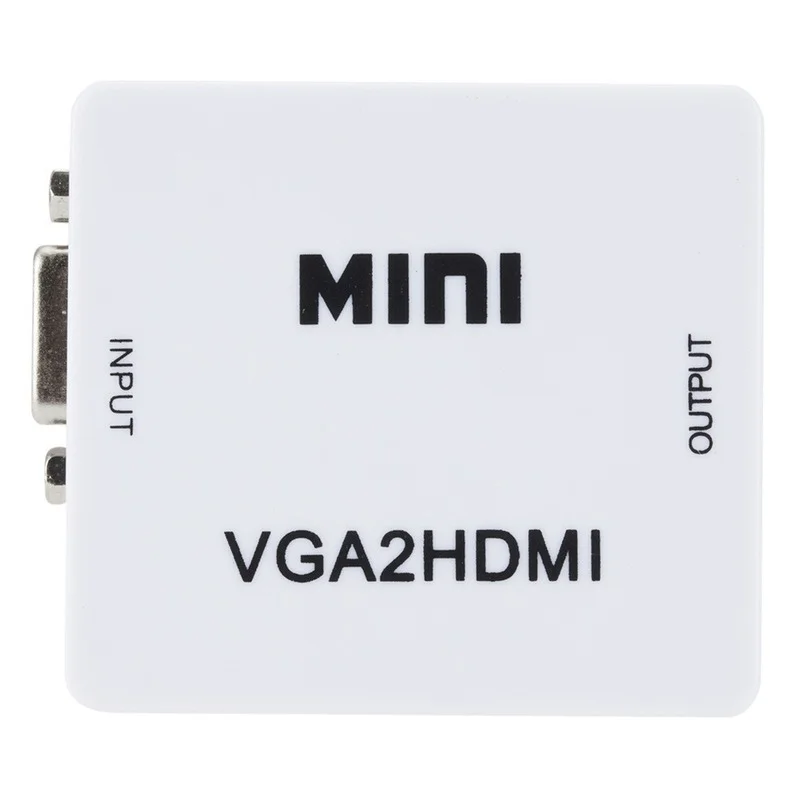 Portable Mini VGA to HDMI-compatible Converter VGA2HDMI Video Box Audio Adapter 1080P Notebook PC HDTV Projector TV VGA2HDMI