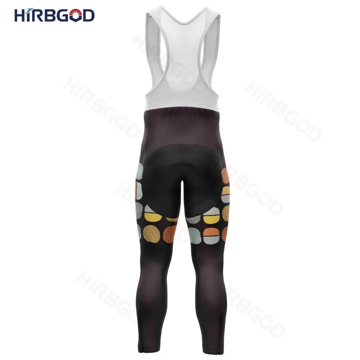 HIRBGOD Women Color Dots Cycling Tights Summer Funny Bicycle Bib Pants for Sports Team Long Sleeve Cycling Pants TYZ1017-16