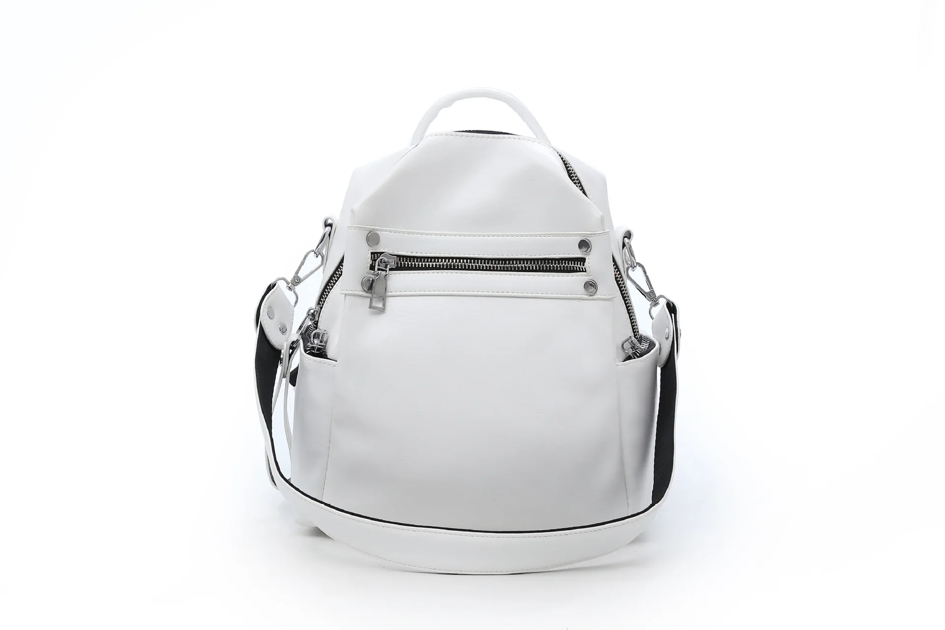 

Ougger Backpack For Female Bag for School Teenage Girl Small White PU New Arrival Japan and Korean Style Solid Bags for Shopping