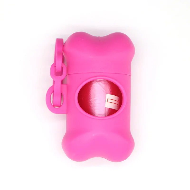 1 Set Rose Red Товары для домашних животных, сумки для кошачьих собак, сумки для какашек, диспенсеры для уличных собак, сумки для собак, сумки для мусора - Цвет: 1 Set Rose Red