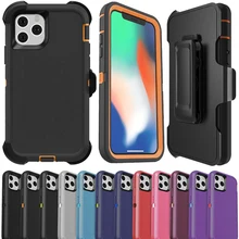 Para iphone12 12pro 12mini 12pro max 3 em 1 híbrido de borracha pesado defender à prova de choque cobertura completa caso capa