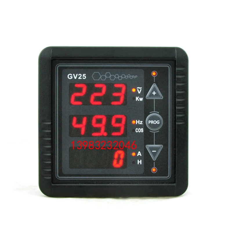 

GV25 MK2 110V 220V 380V diesel generator digital display voltage frequency power, current, chronograph